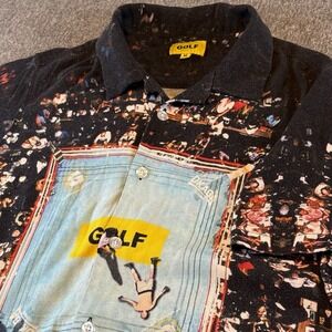 GOLF WANG Prized Fighter Button Up Mens Size M Prized Fighter Shirt Rare‎